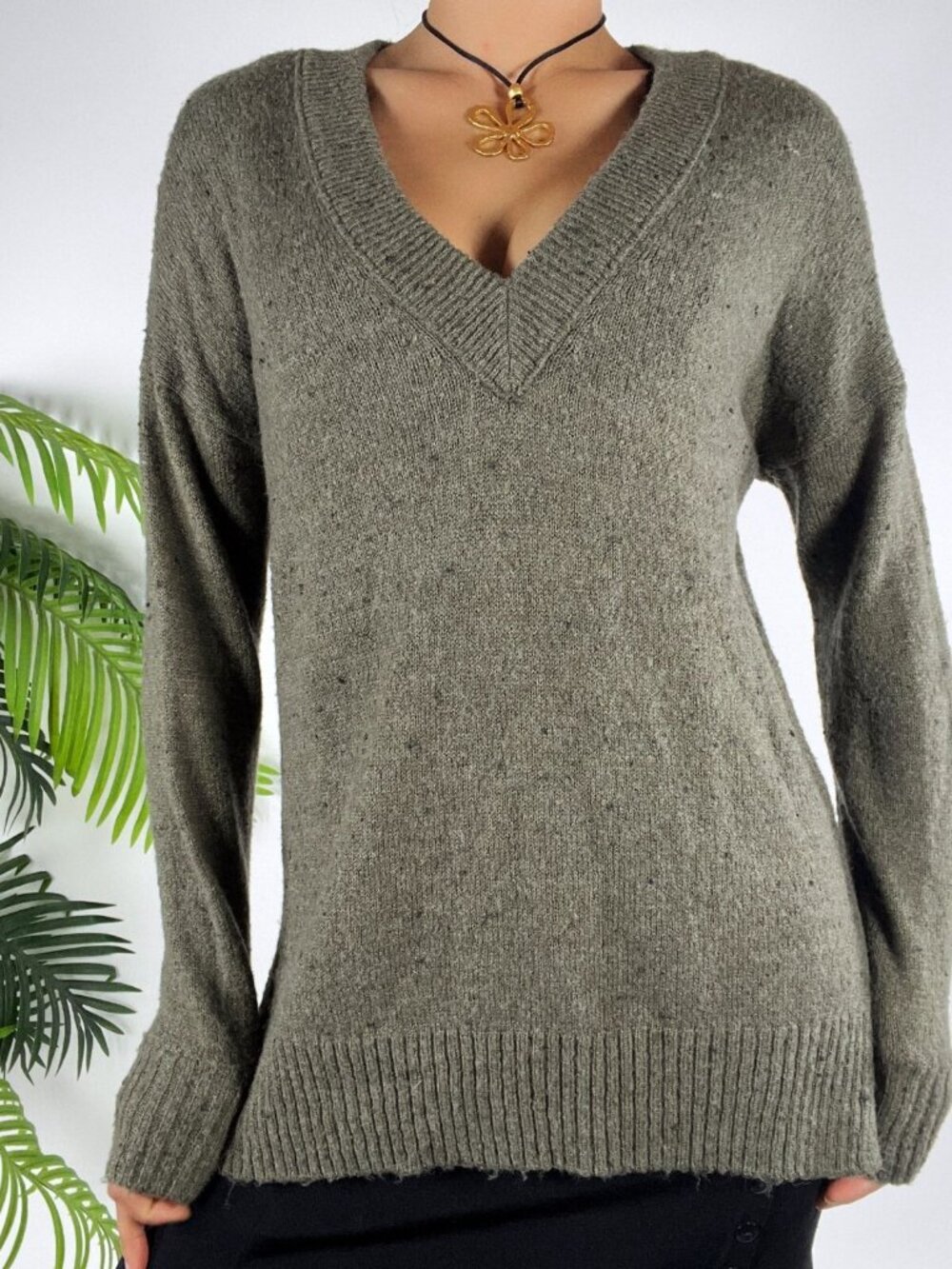 Madewell Women's Green Granola Knit Cottage Core Pullover Sweater Size XS